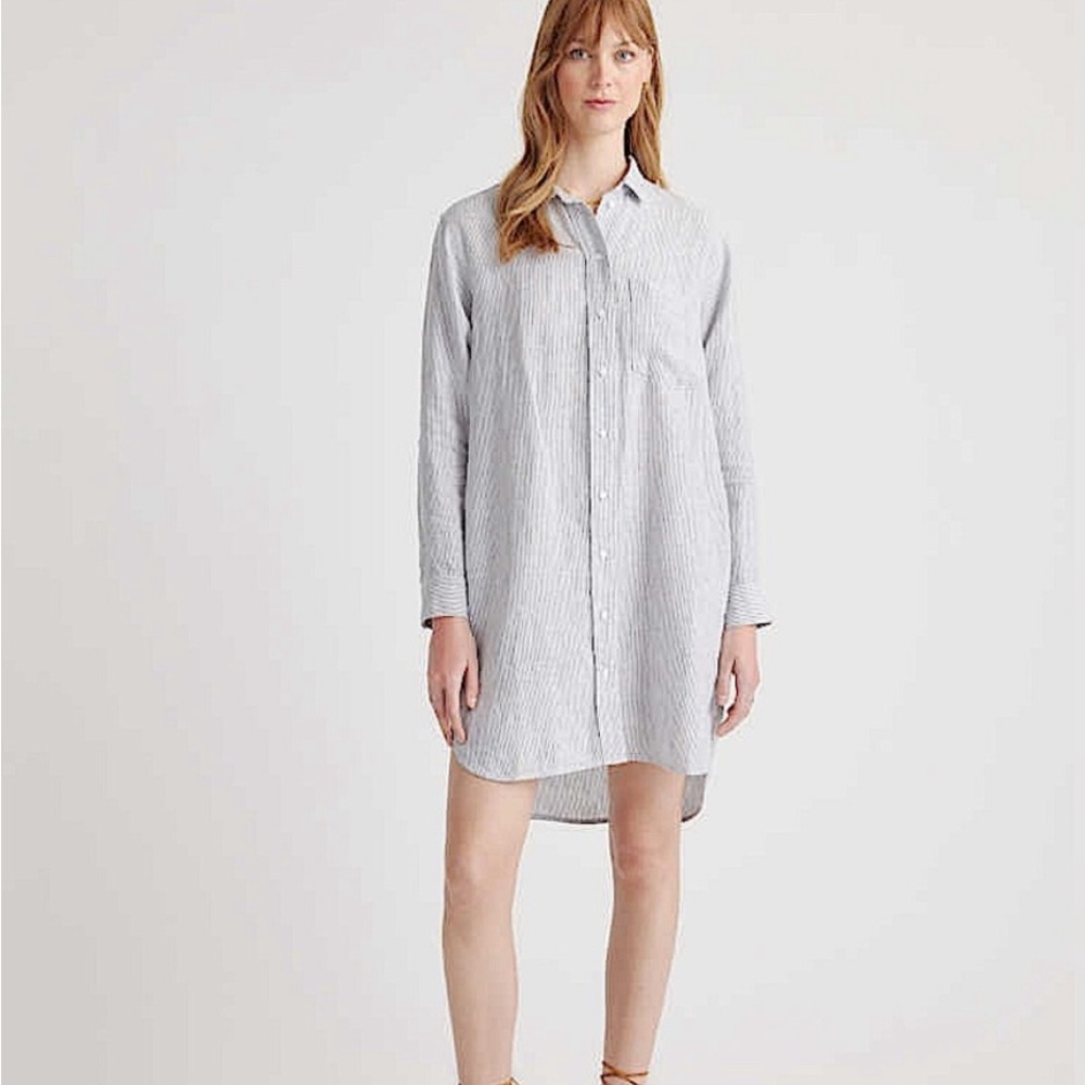 Quince 100% European Linen Shirt Dress